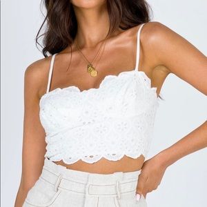 White Eyelet Berivale Top from Princess Polly